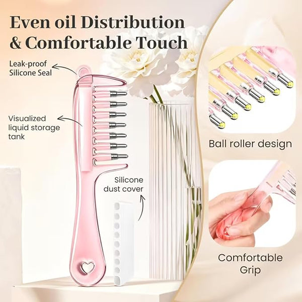 Crystal Serum Comb Applicator Massage Hair Comb for Scalp Massage